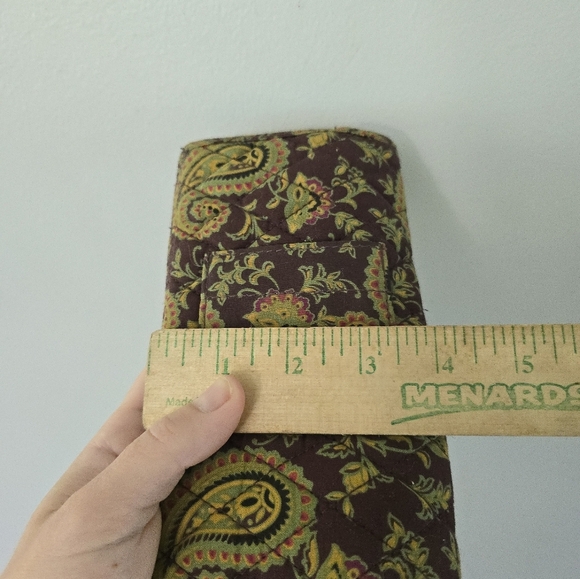 MaggiB Green Floral Paisley Quilt Fabric Large Wallet - Picture 12 of 12
